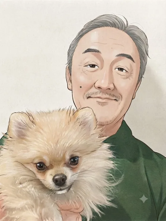代表 近藤誠巳とポメラニアン